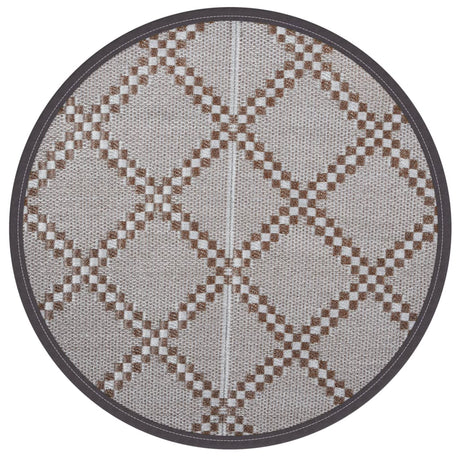 Vidaxx tapis d'extérieur arakil ø200 cm polypropylène marron