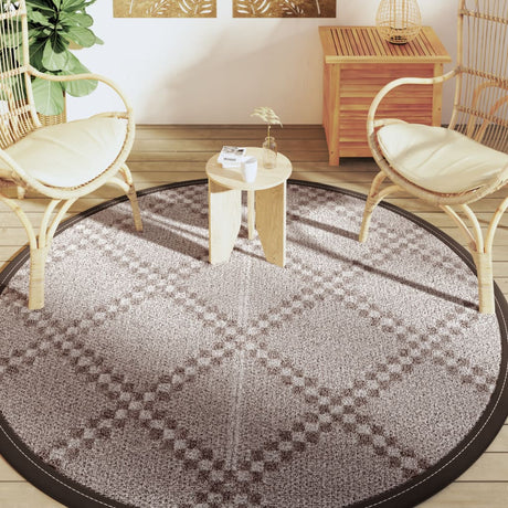 Vidaxx tapis d'extérieur arakil ø200 cm polypropylène marron