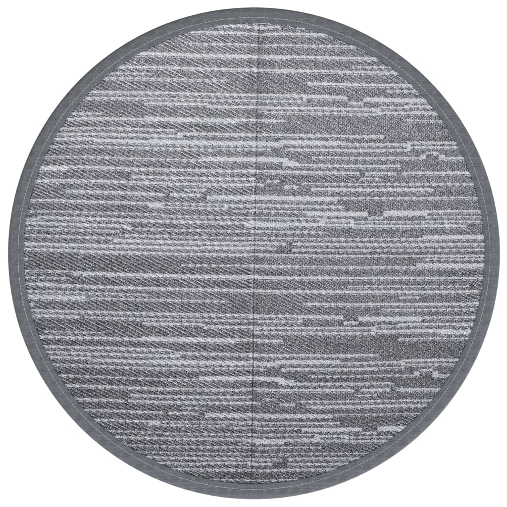 Vidaxl afuera de la alfombra Arakil Ø160 cm Polypropene Gray