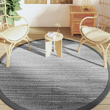 VidaXL Tapis d'extérieur Ø 200 cm polypropylène gris