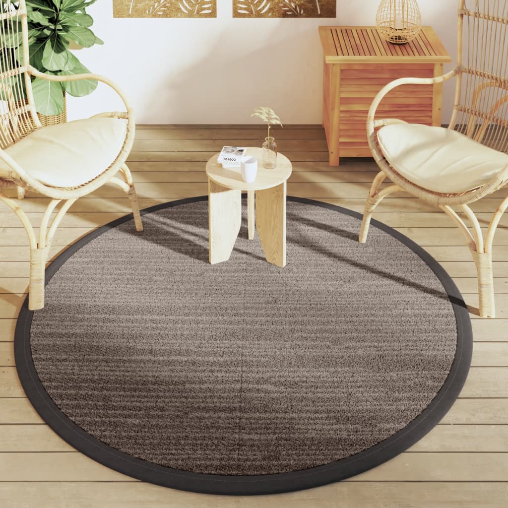 Vidaxx tapis d'extérieur arakil ø160 cm polypropylène marron