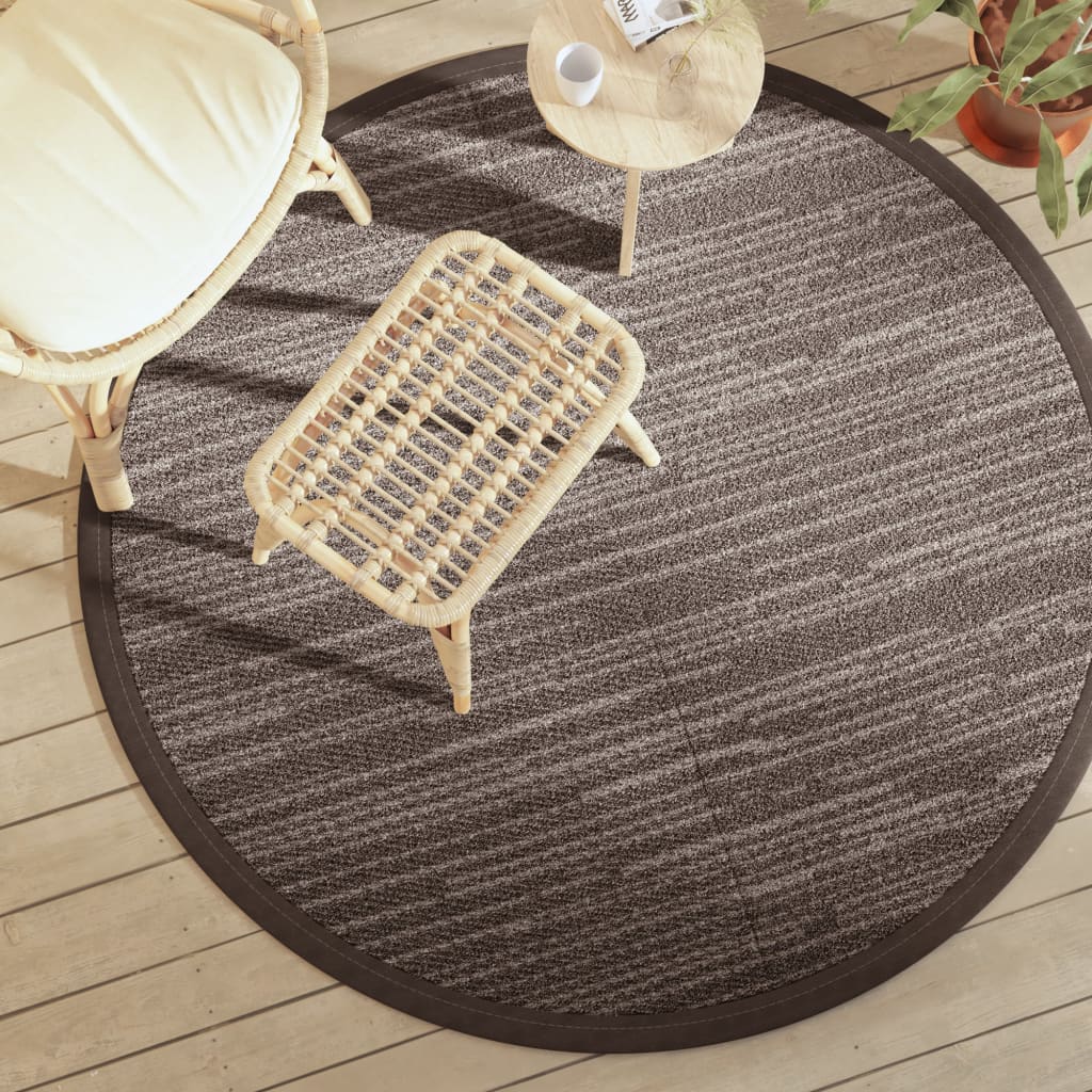 Vidaxx tapis d'extérieur arakil ø160 cm polypropylène marron
