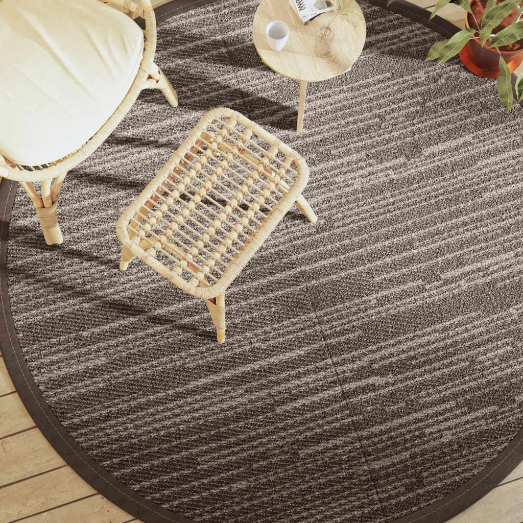 Vidaxx tapis d'extérieur arakil ø200 cm polypropylène marron