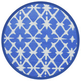 Vidaxx tapis d'extérieur arakil ø120 cm polypropylène bleu et blanc