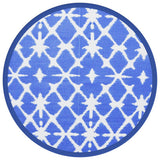 Vidaxx tapis d'extérieur arakil ø160 cm polypropylène bleu et blanc