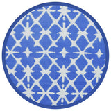 Vidaxx tapis d'extérieur arakil ø200 cm polypropylène bleu et blanc