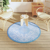 Vidaxx tapis d'extérieur arakil ø120 cm polypropylène bleu bébé