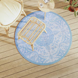 Vidaxx tapis d'extérieur arakil ø120 cm polypropylène bleu bébé