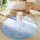 Vidaxx tapis d'extérieur arakil ø160 cm polypropylène bleu bébé
