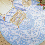 Vidaxl outside rug arakil Ø200 cm polypropene baby blue