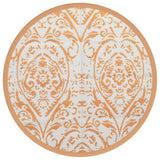 Vidaxx tapis d'extérieur arakil ø120 cm polypropylène orange et blanc