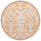 Vidaxx tapis d'extérieur arakil ø160 cm polypropylène orange et blanc