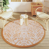 Vidaxx tapis d'extérieur arakil ø160 cm polypropylène orange et blanc
