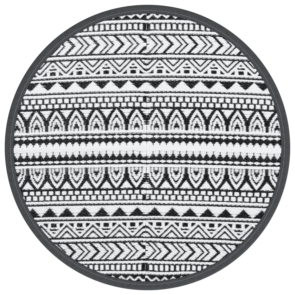 Vidaxx tapis d'extérieur arakil ø120 cm polypropylène noir