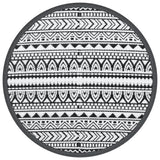 VidaXL outside rug arakil Ø120 cm polypropene black