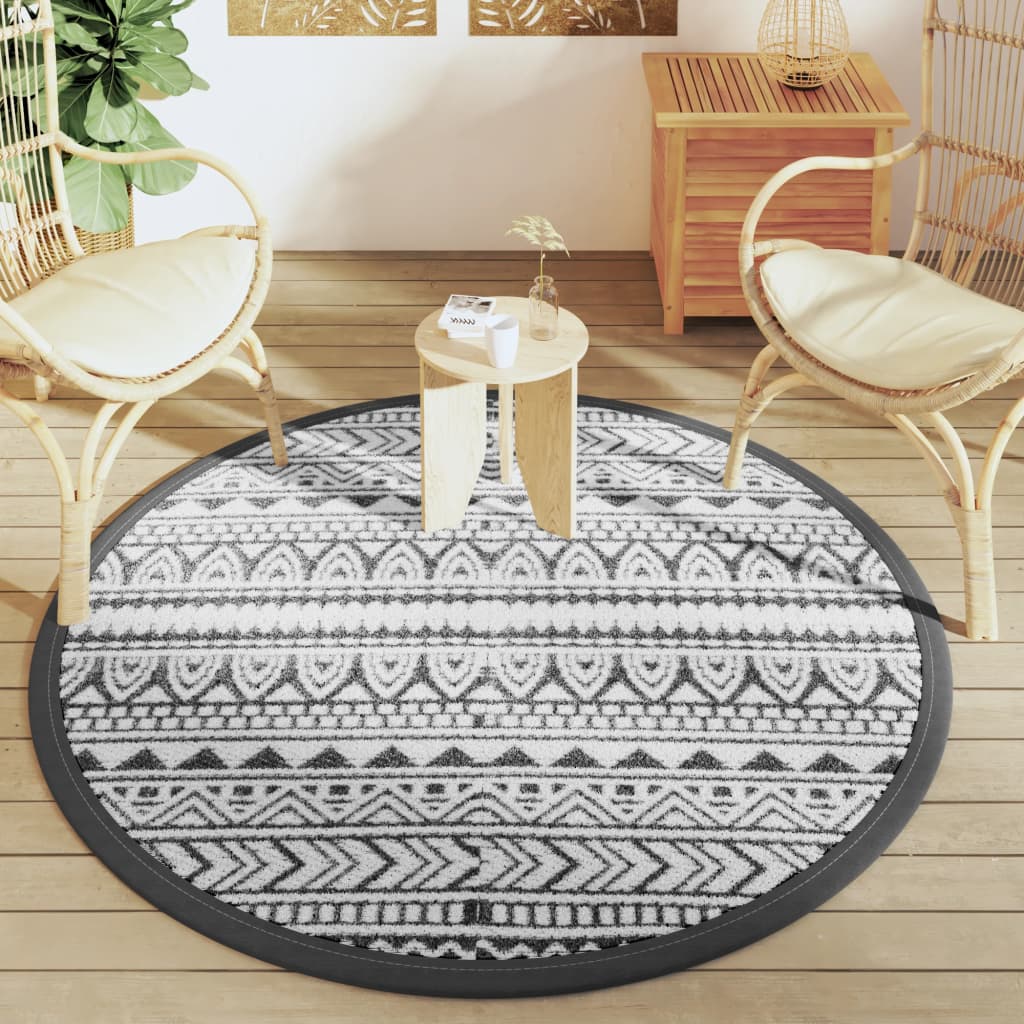 Vidaxx tapis d'extérieur arakil ø160 cm polypropylène noir