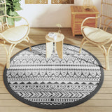 Vidaxx tapis d'extérieur arakil ø160 cm polypropylène noir