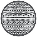 Vidaxx tapis d'extérieur arakil ø 200 cm polypropylène noir