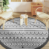 Vidaxx tapis d'extérieur arakil ø 200 cm polypropylène noir