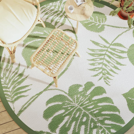 VidaXL Tapis d'extérieur Ø200 cm polypropylène vert