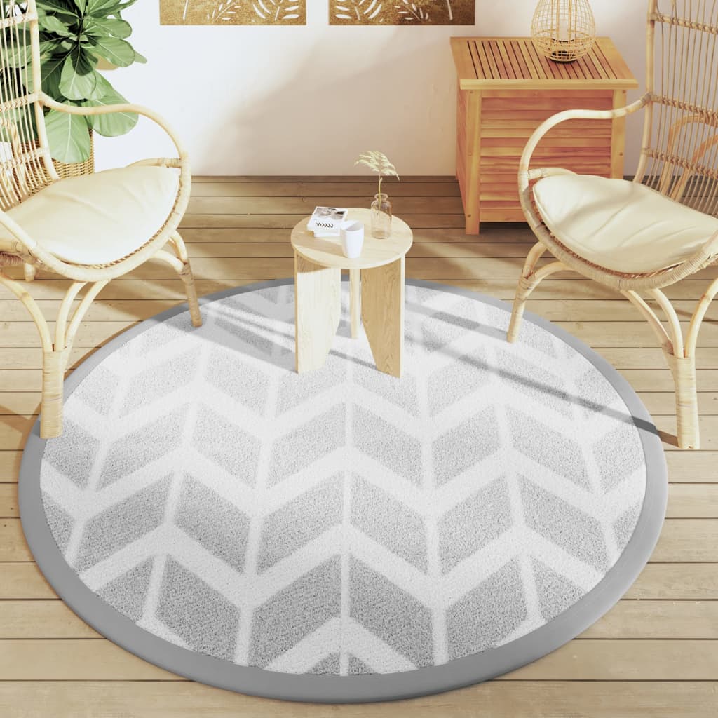 Vidaxx tapis d'extérieur arakil ø160 cm polypropylène gris