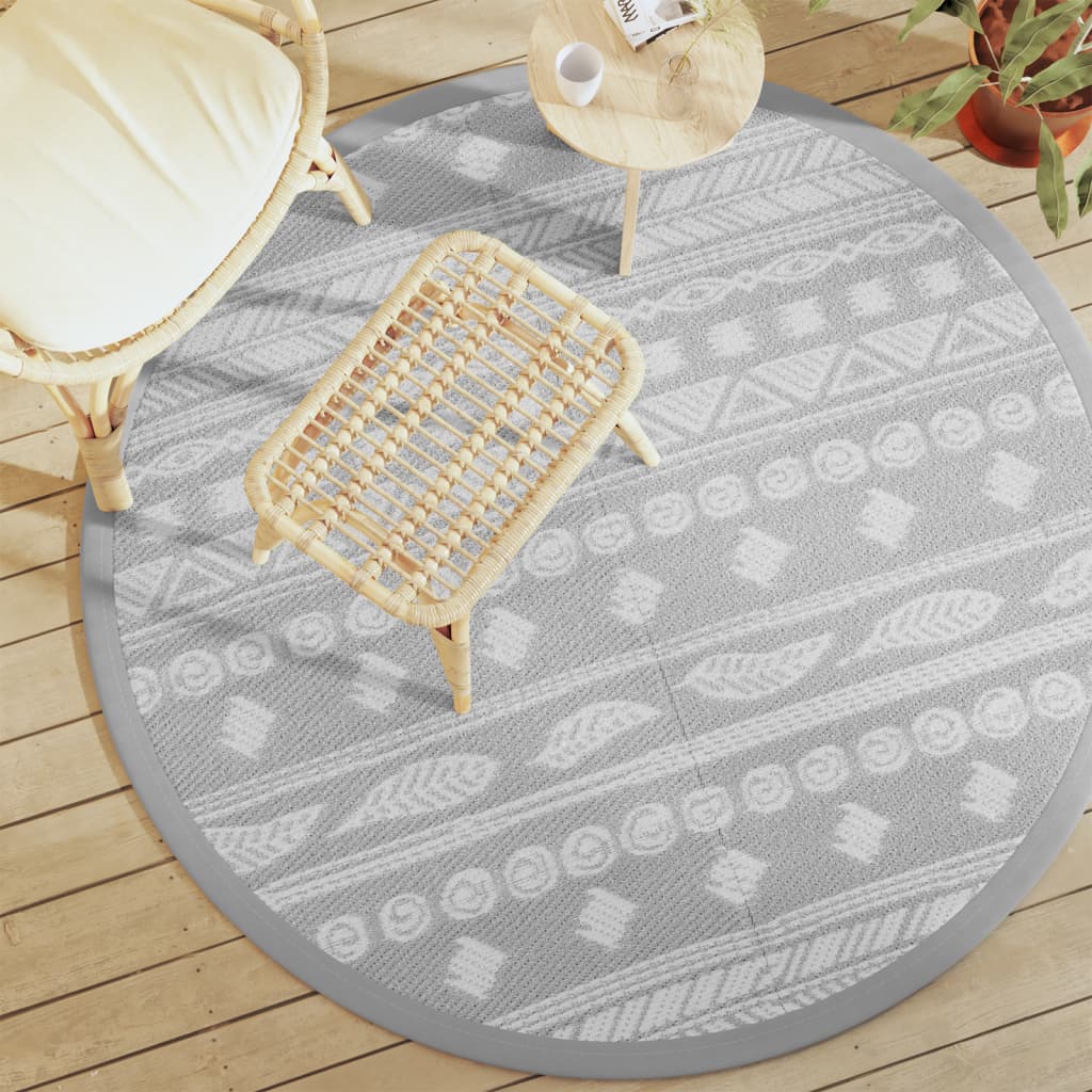 Vidaxx tapis d'extérieur arakil ø160 cm polypropylène gris