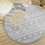 Vidaxx tapis d'extérieur arakil ø160 cm polypropylène gris