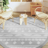 Vidaxx tapis d'extérieur arakil ø 200 cm polypropylène gris