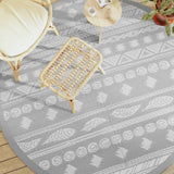 Vidaxx tapis d'extérieur arakil ø 200 cm polypropylène gris