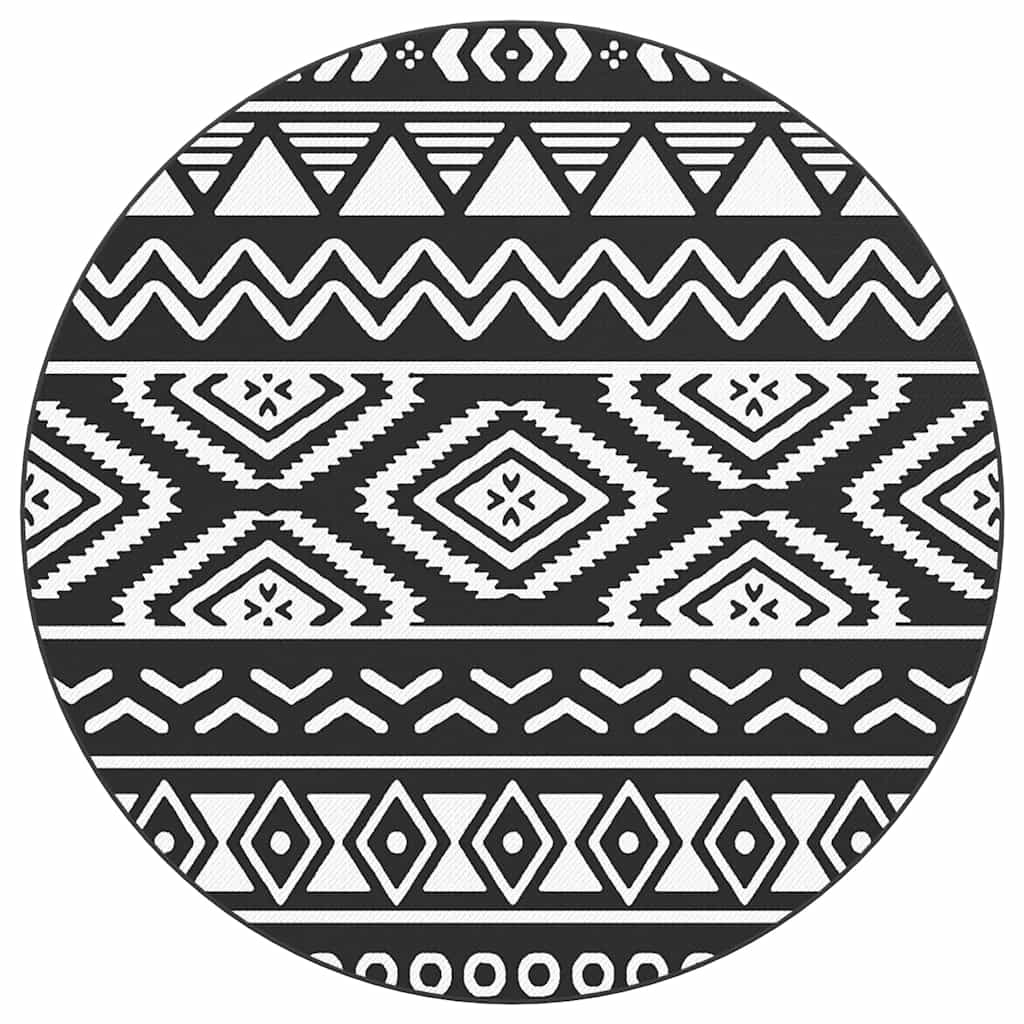 Vidaxx tapis d'extérieur arakil ø 200 cm polypropylène noir