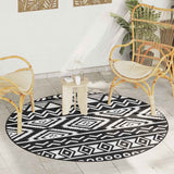 Vidaxx tapis d'extérieur arakil ø 200 cm polypropylène noir