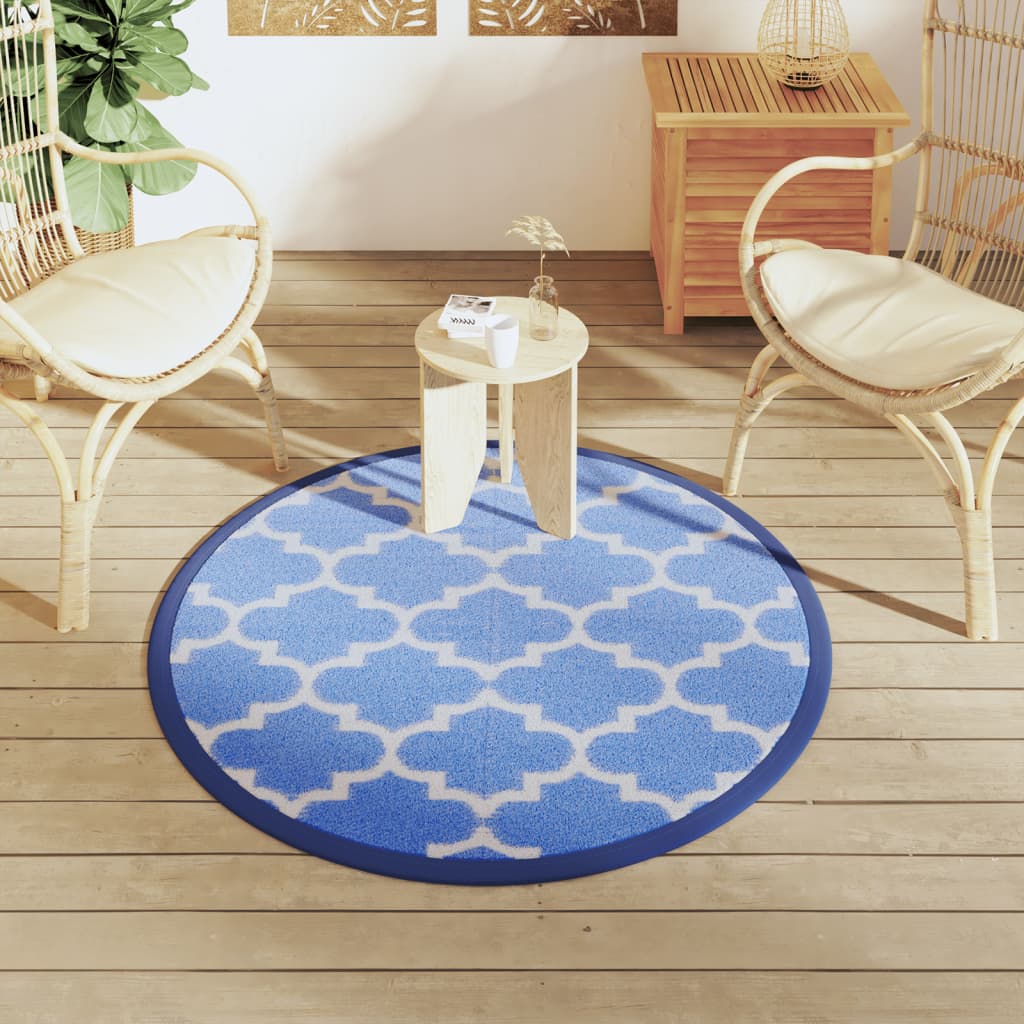 Vidaxl Outside Rug Arakil Ø120 cm Polypropene Blue