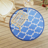 Vidaxx tapis d'extérieur arakil ø120 cm polypropylène bleu