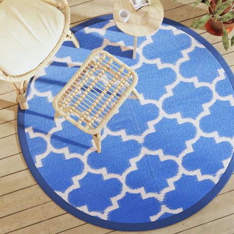 Vidaxx tapis d'extérieur arakil ø160 cm polypropylène bleu