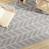 Vidaxl afuera de la alfombra Arakil 190x290 cm pp gris