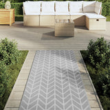 Vidaxl afuera de la alfombra Arakil 80x250 cm pp gris