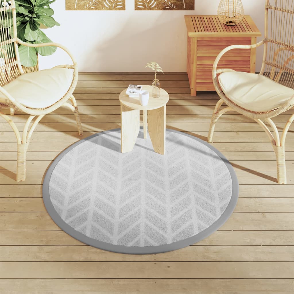 Vidaxx tapis d'extérieur arakil ø120 cm pp gris