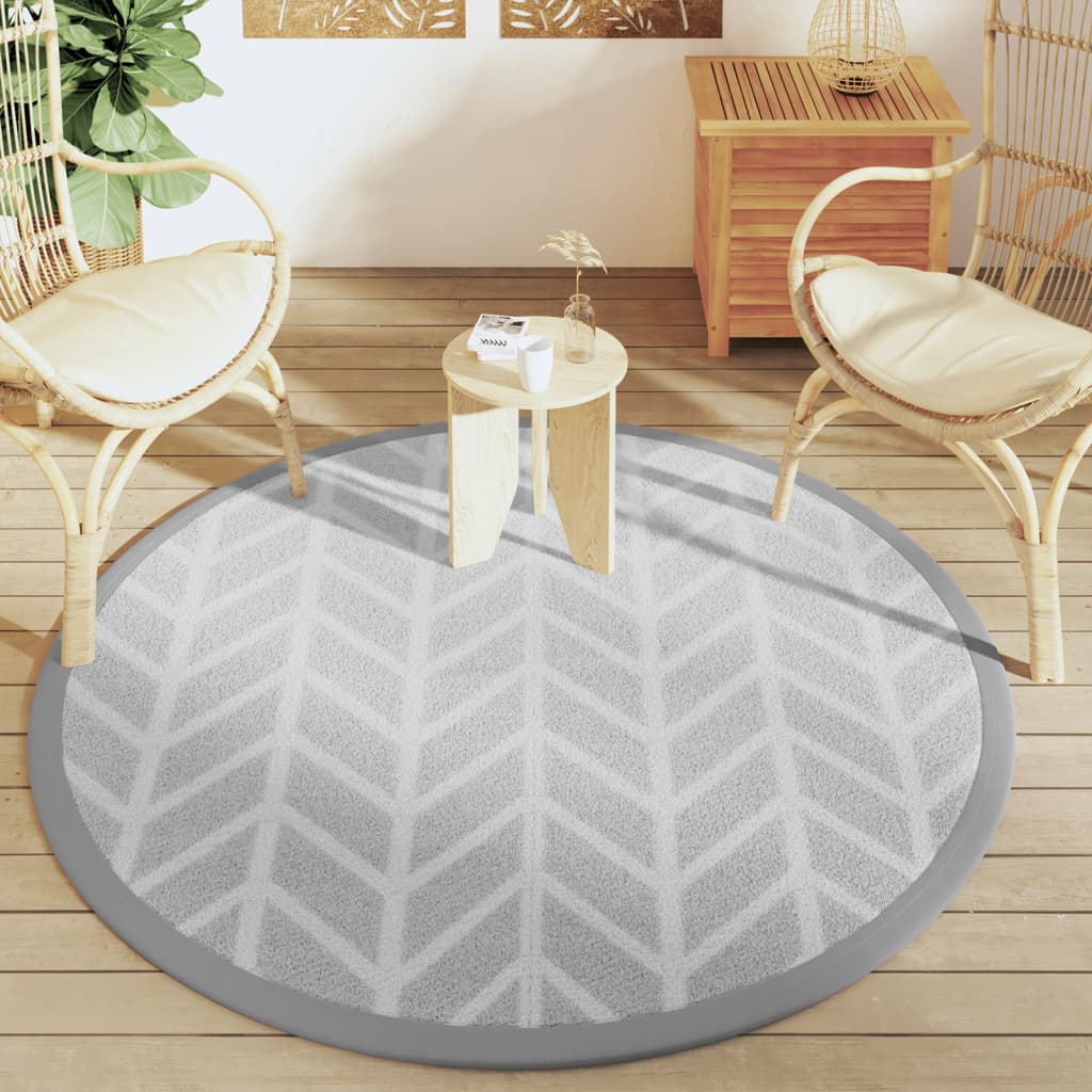 Vidaxl outside rug arakil Ø160 cm polypropene gray