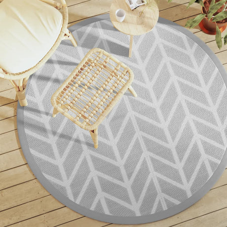 Vidaxx tapis d'extérieur arakil ø160 cm polypropylène gris