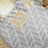 Vidaxx tapis d'extérieur arakil ø 200 cm polypropylène gris