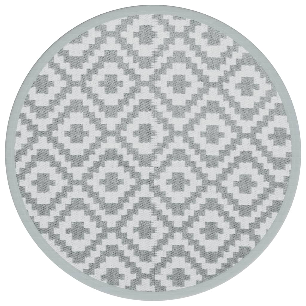 Vidaxl ausserhalb rug arakil Ø120 cm Polyprope Grey