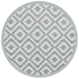 Vidaxl ausserhalb rug arakil Ø120 cm Polyprope Grey