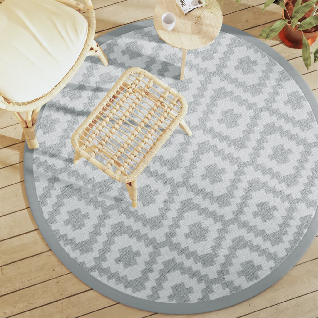 Vidaxx tapis d'extérieur arakil ø160 cm polypropylène gris