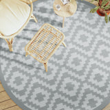 Vidaxx tapis d'extérieur arakil ø 200 cm polypropylène gris