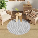 Vidaxx tapis d'extérieur arakil ø120 cm polypropylène gris