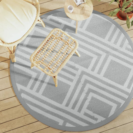 Vidaxx tapis d'extérieur arakil ø160 cm polypropylène gris