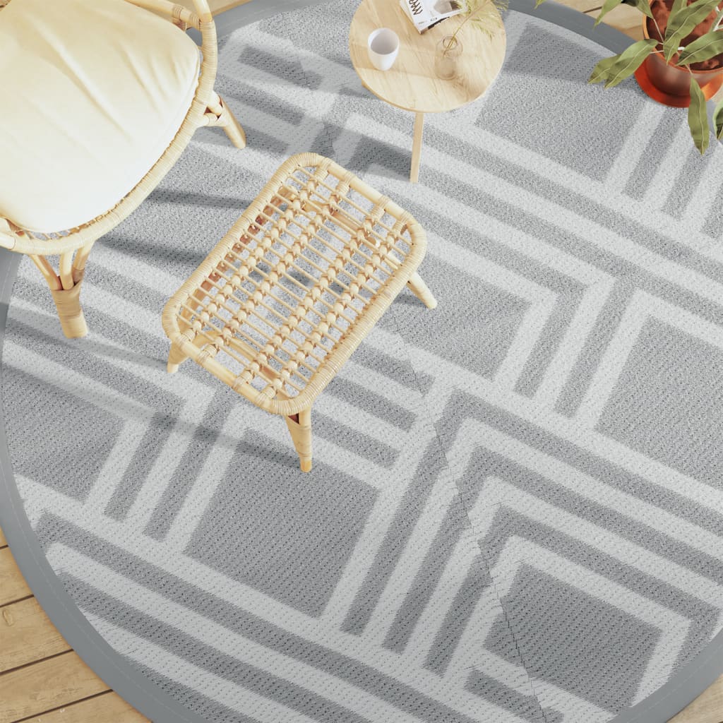 Vidaxx tapis d'extérieur arakil ø 200 cm polypropylène gris