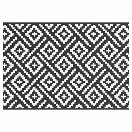 Vidaxl buitenkleed arakil 160x230 cm pp wit en zwart
