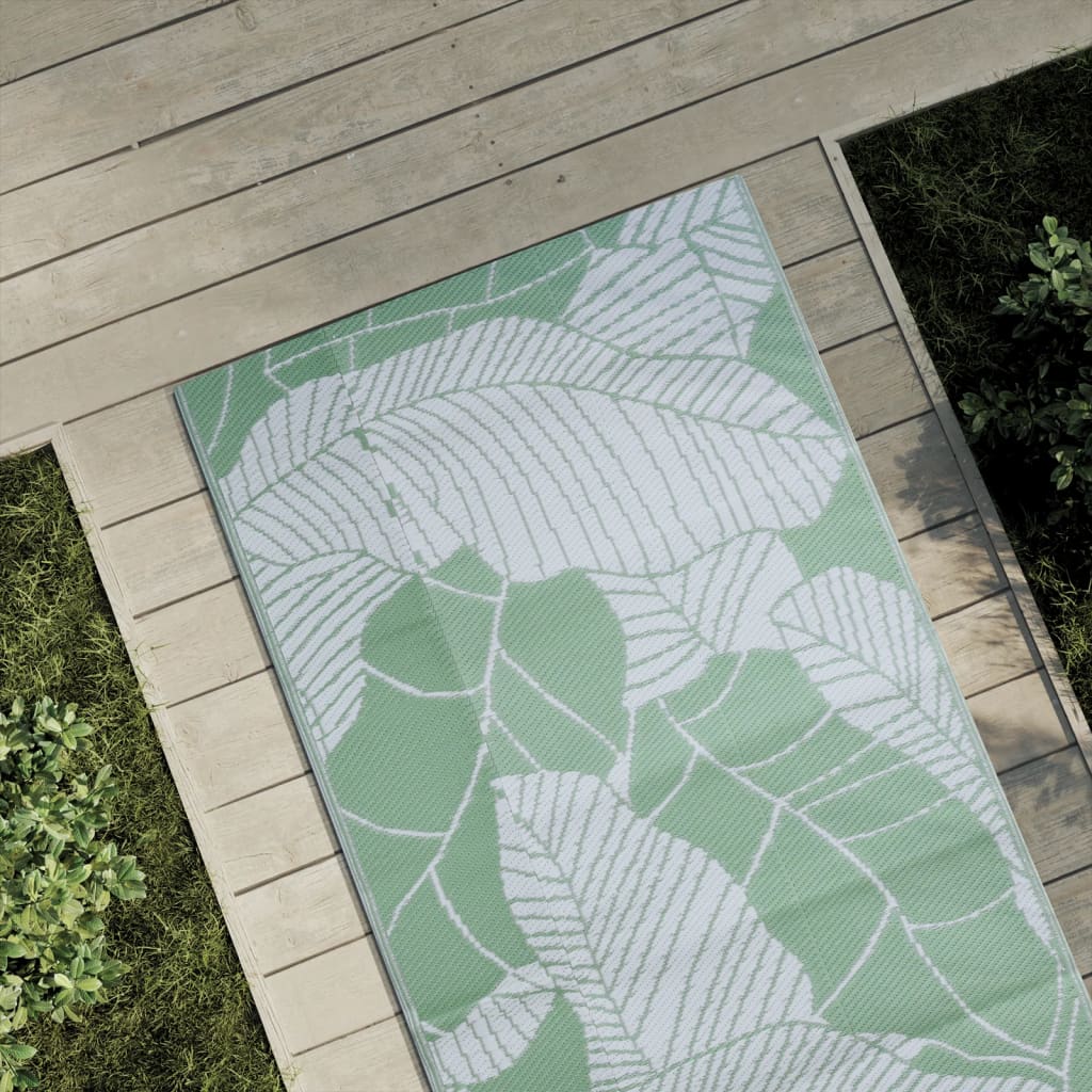 Vidaxl ausserhalb rug aakil 80x150 cm Polypropen Green