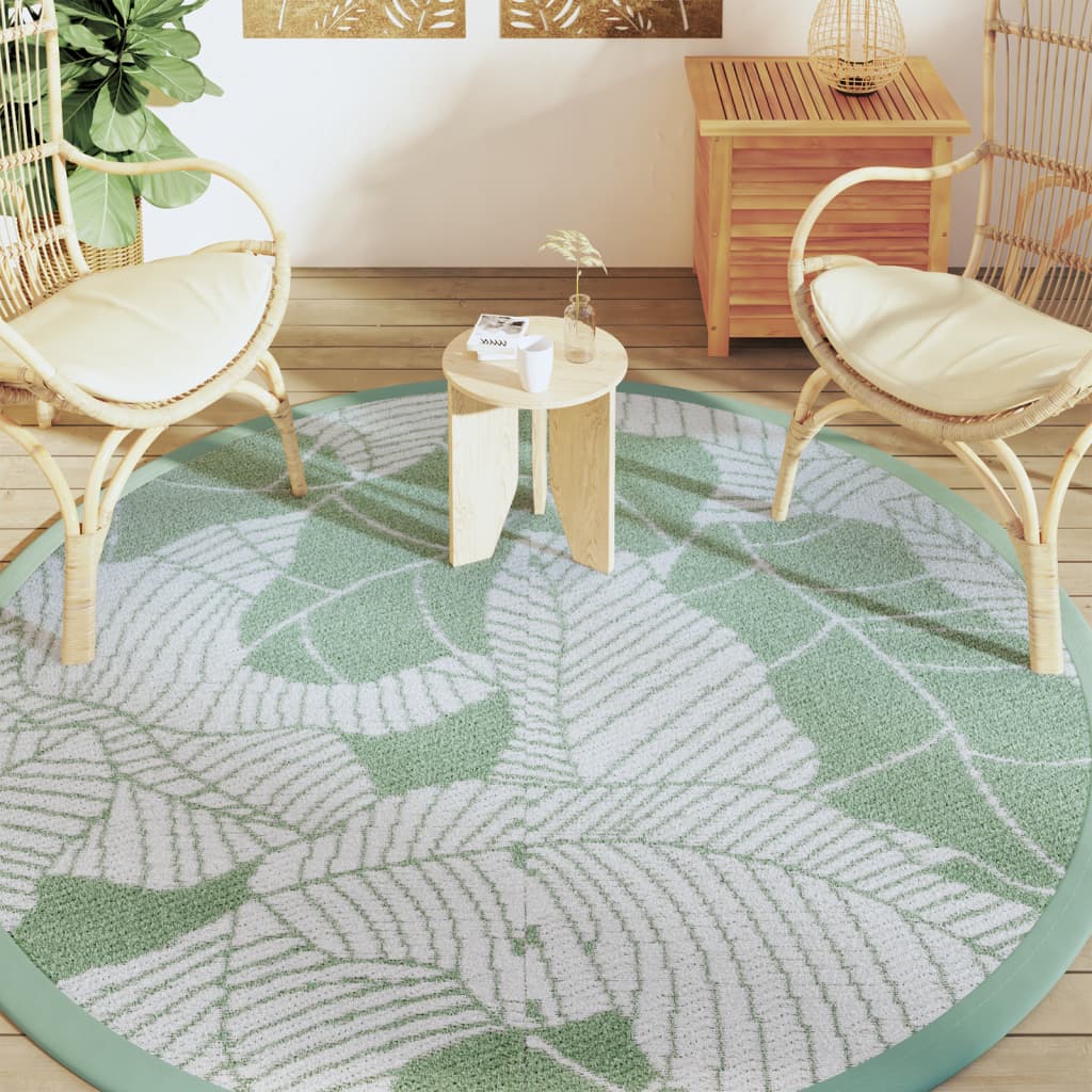 VidaXL outside rug arakil Ø 200 cm Polypropene green